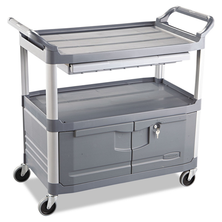Xtra Instrument Cart, 300-Lb Capacity, Three-Shelf, 20w X 40.63d X 37.8h, Gray - RCP4094GRA