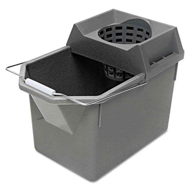 Pail/strainer Combination, 15qt, Steel Gray - RCP6194STL