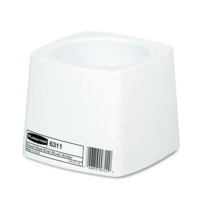 Commercial-Grade Toilet Bowl Brush Holder, White - RCP631100WE
