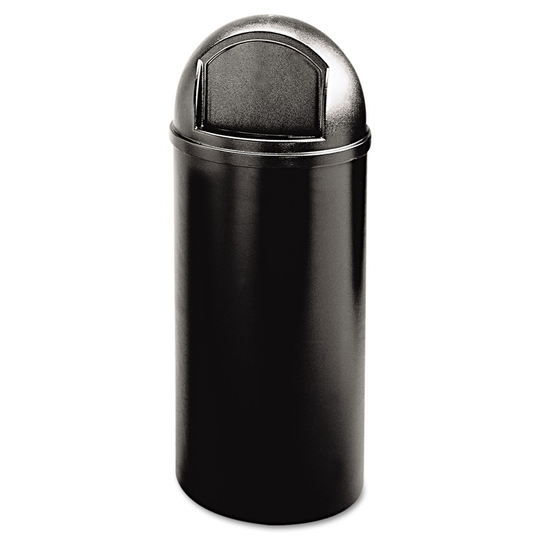 Marshal Classic Container, Round, Polyethylene, 15 Gal, Black - RCP816088BK