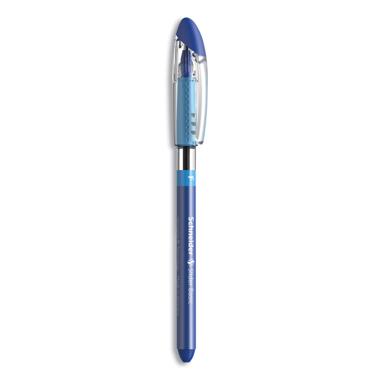 Slider Ballpoint Pen, Stick, Fine 0.7 Mm, Blue Ink, Gold/silver/blue Barrel, 10/box - RED151003