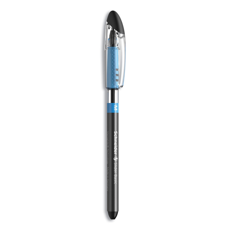 Slider Ballpoint Pen, Stick, Medium 0.8 Mm, Black Ink, Blue/silver/black Barrel, 10/box - RED151101