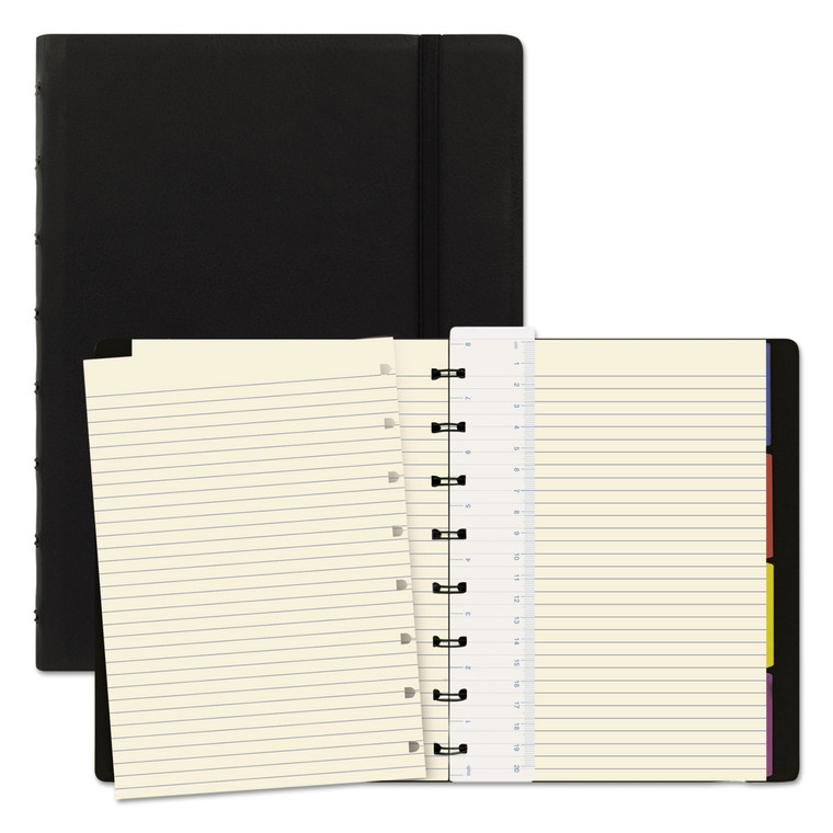 Notebook, 1 Subject, Medium/college Rule, Black Cover, 8.25 X 5.81, 112 Sheets - REDB115007U