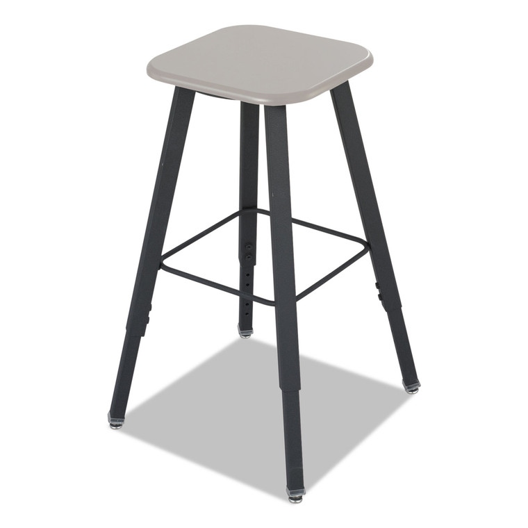 Alphabetter Adjustable-Height Student Stool, Backless, Supports Up To 250 Lb, 35.5" Seat Height, Black - SAF1205BL