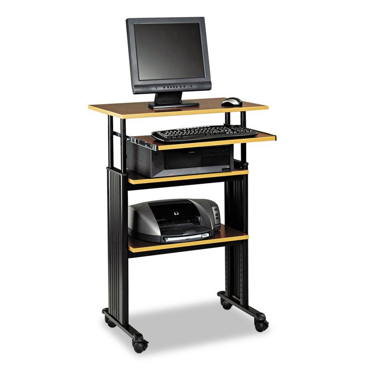 Muv Stand-Up Adjustable-Height Desk, 29.5" X 22" X 35" To 49", Cherry/black - SAF1929CY