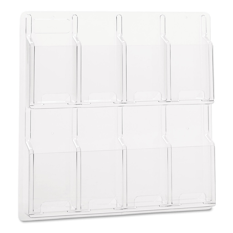 Reveal Clear Literature Displays, 8 Compartments, 20.5w X 2d X 20.5h, Clear - SAF5608CL