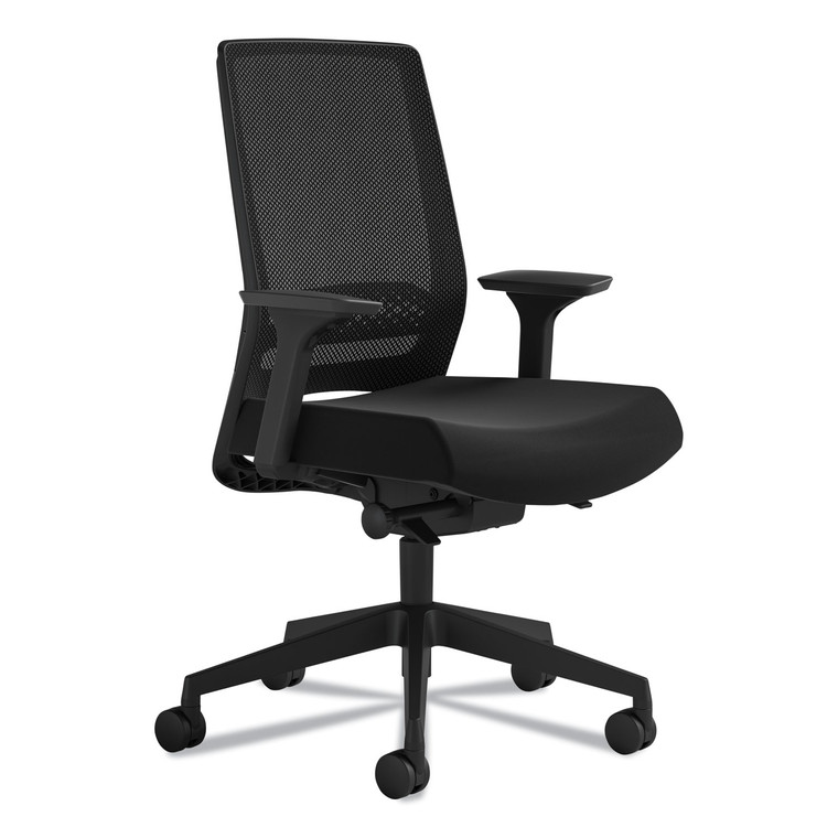 Medina Deluxe Task Chair, Supports Up To 275 Lb, 18" To 22" Seat Height, Black - SAF6830STBL