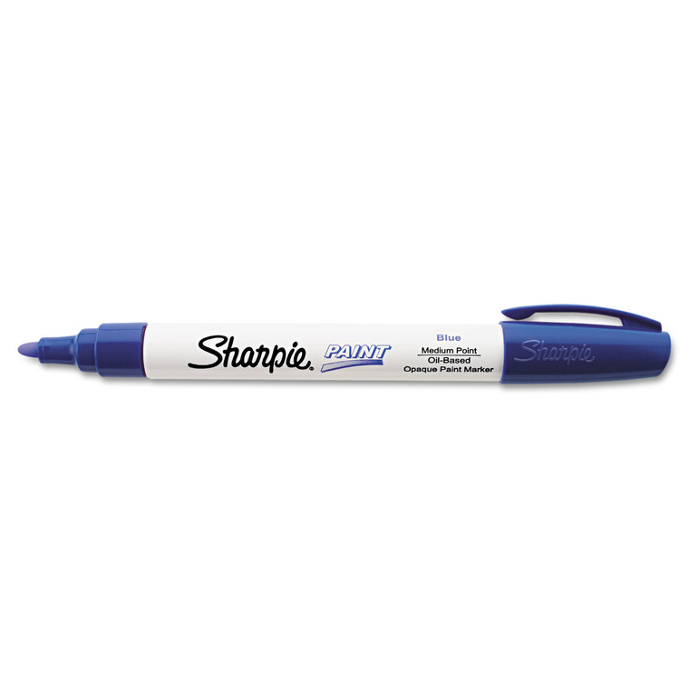 Permanent Paint Marker, Medium Bullet Tip, Blue - SAN35551