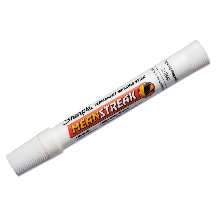 Mean Streak Marking Stick, Broad Chisel Tip, White - SAN85018