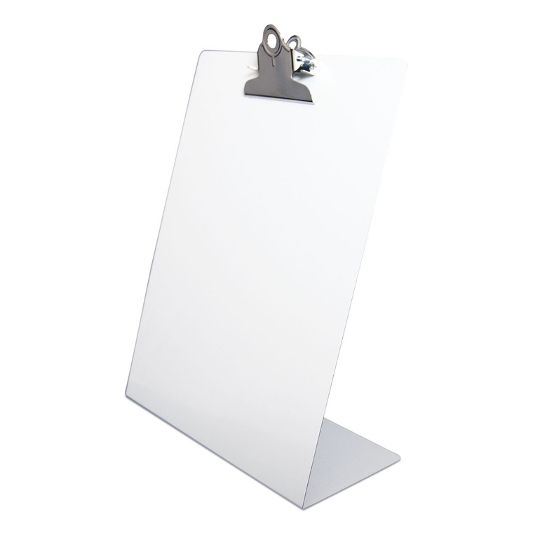Free Standing Clipboard, Portrait, 1" Clip Capacity, 8.5 X 11 Sheets, White - SAU22525