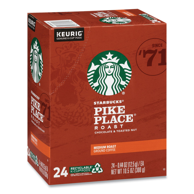 Pike Place Coffee K-Cups Pack, 24/box, 4 Box/carton - SBK011111156CT