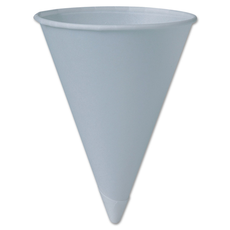 Bare Treated Paper Cone Water Cups, 6 Oz, White, 200/sleeve, 25 Sleeves/carton - SCC6RBU