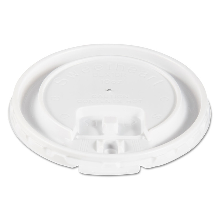 Lift Back And Lock Tab Cup Lids For Foam Cups, Fits 10 Oz Trophy Cups, White, 2,000/carton - SCCDLX10R