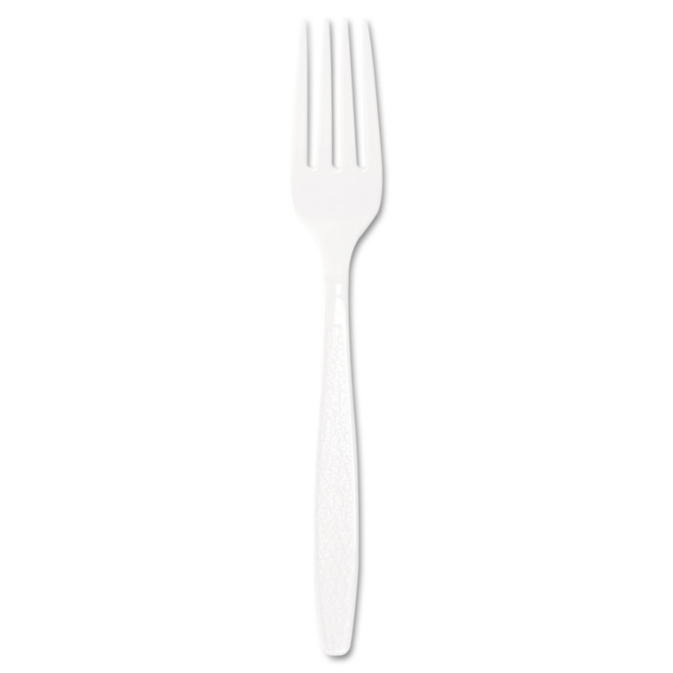 Guildware Heavyweight Plastic Forks, White, 100/box, 10 Boxes/carton - SCCGBX5FW