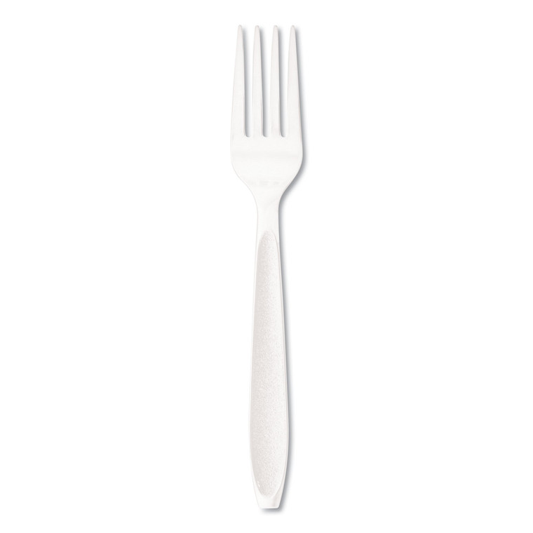 Impress Heavyweight Full-Length Polystyrene Cutlery, Fork, White, 1000/carton - SCCHSWF0007