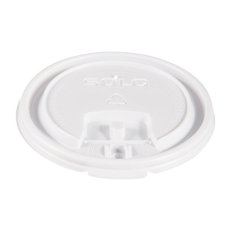 Lift Back And Lock Tab Cup Lids, Fits 10 Oz Cups, White, 100/sleeve, 10 Sleeves/carton - SCCLB3101