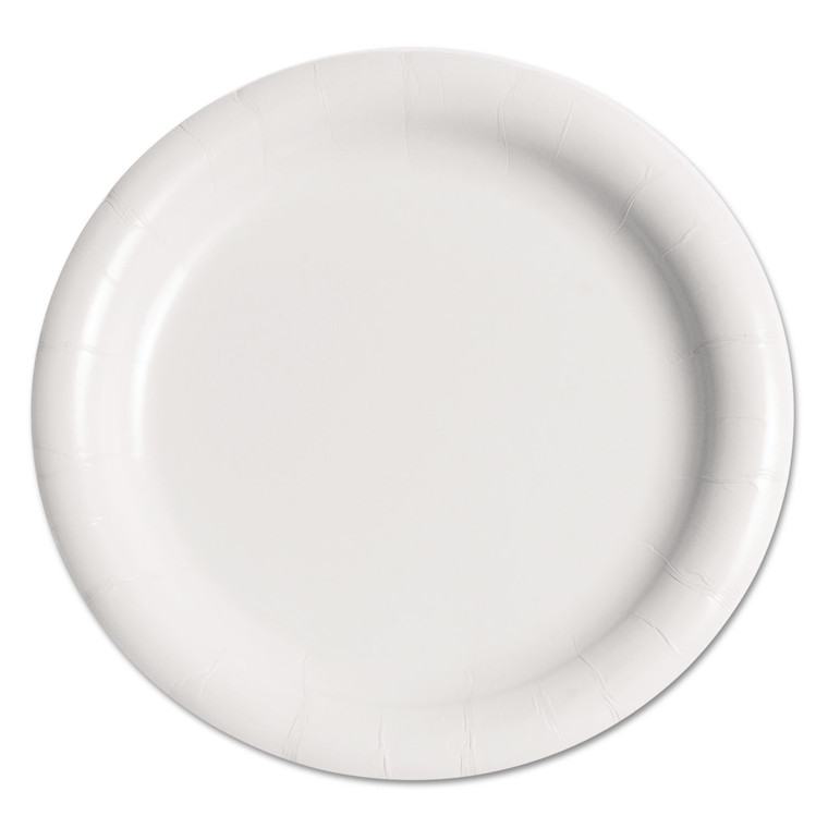 Bare Eco-Forward Clay-Coated Mediumweight Paper Plate, 9" Dia, White, 125/pack, 4 Packs/carton - SCCMWP9B