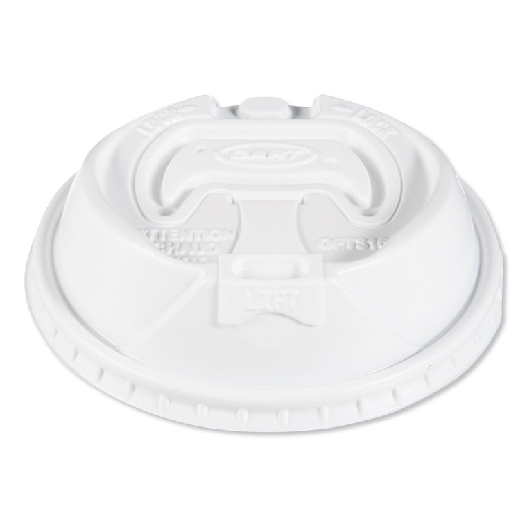 Optima Reclosable Lids For Paper Hot Cups, Fits 10 Oz To 24 Oz Cups, White, 1,000/carton - SCCOPT316