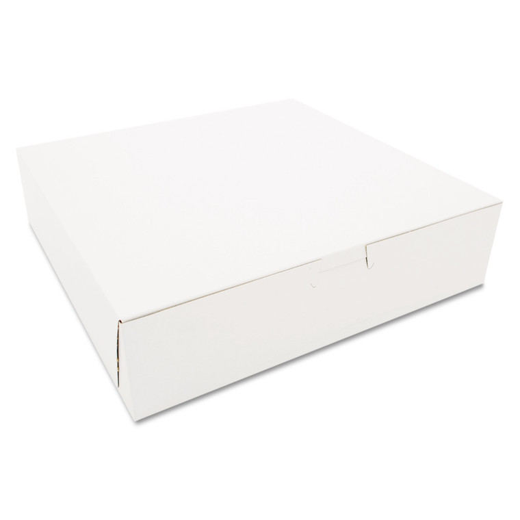 Tuck-Top Bakery Boxes, 10 X 10 X 2.5, White, 250/carton - SCH0969