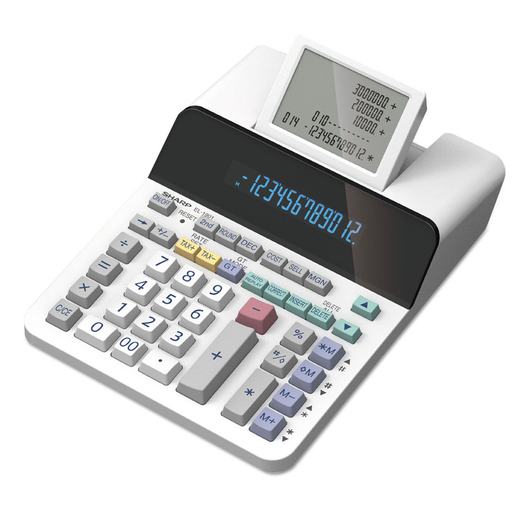 El-1901 Paperless Printing Calculator With Check And Correct, 12-Digit Lcd - SHREL1901