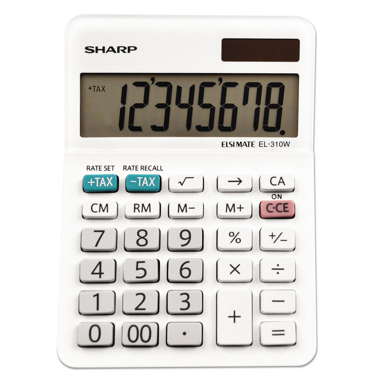 El-310wb Mini Desktop Calculator, 8-Digit Lcd - SHREL310WB