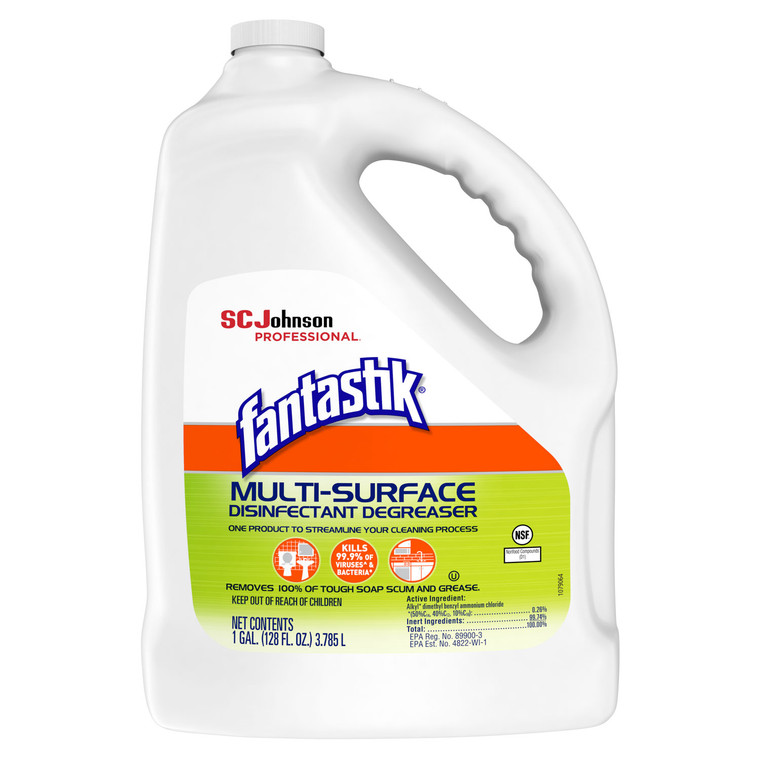 Multi-Surface Disinfectant Degreaser, Pleasant Scent, 1 Gallon Bottle, 4/carton - SJN311930