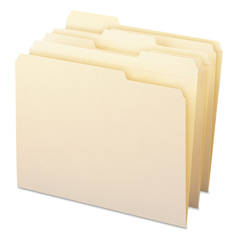 Watershed Top Tab File Folders, 1/3-Cut Tabs, Letter Size, Manila, 100/box - SMD10314