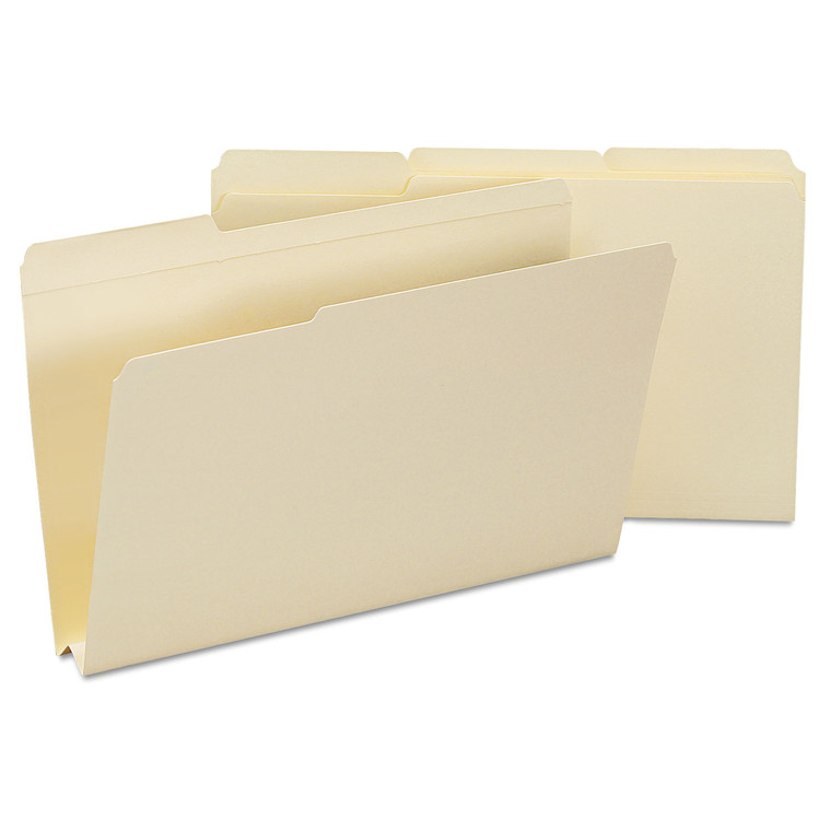 Expandable Heavyweight File Folders, 1/3-Cut Tabs, Legal Size, Manila, 50/box - SMD15405