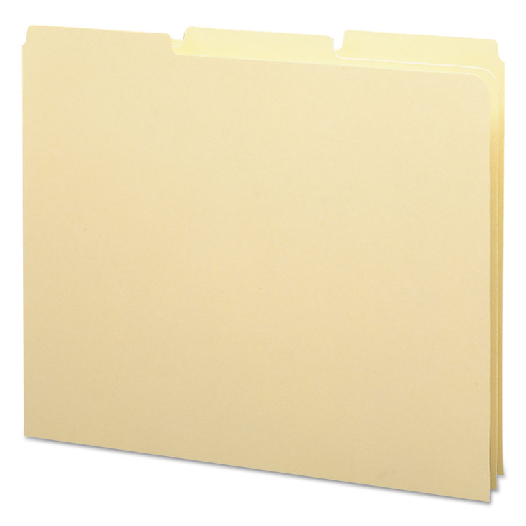 Recycled Blank Top Tab File Guides, 1/3-Cut Top Tab, Blank, 8.5 X 11, Manila, 100/box - SMD50134