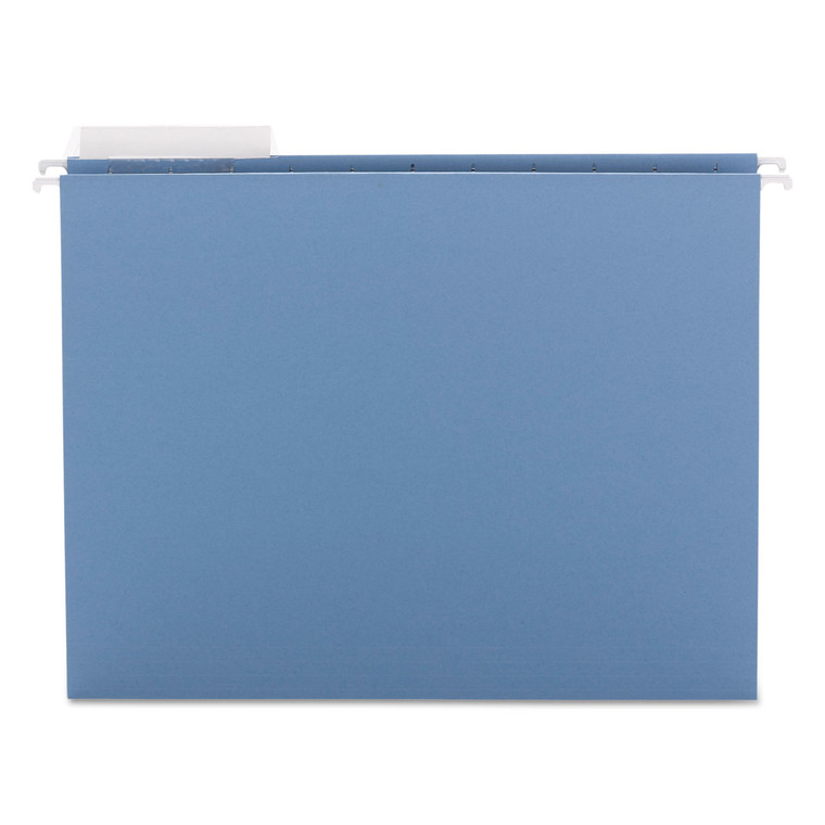 Color Hanging Folders With 1/3 Cut Tabs, Letter Size, 1/3-Cut Tab, Blue, 25/box - SMD64021