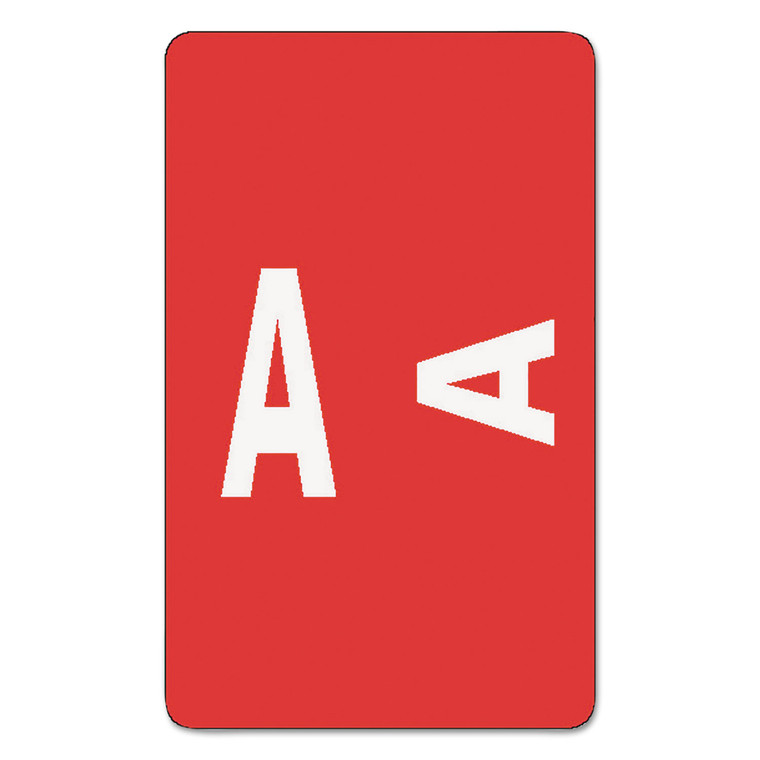 Alphaz Color-Coded Second Letter Alphabetical Labels, A, 1 X 1.63, Red, 10/sheet, 10 Sheets/pack - SMD67171