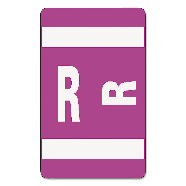 Alphaz Color-Coded Second Letter Alphabetical Labels, R, 1 X 1.63, Purple, 10/sheet, 10 Sheets/pack - SMD67188