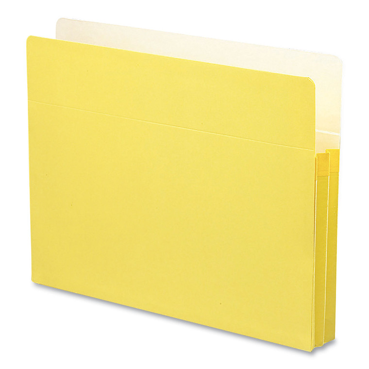Colored File Pockets, 1.75" Expansion, Letter Size, Yellow - SMD73223