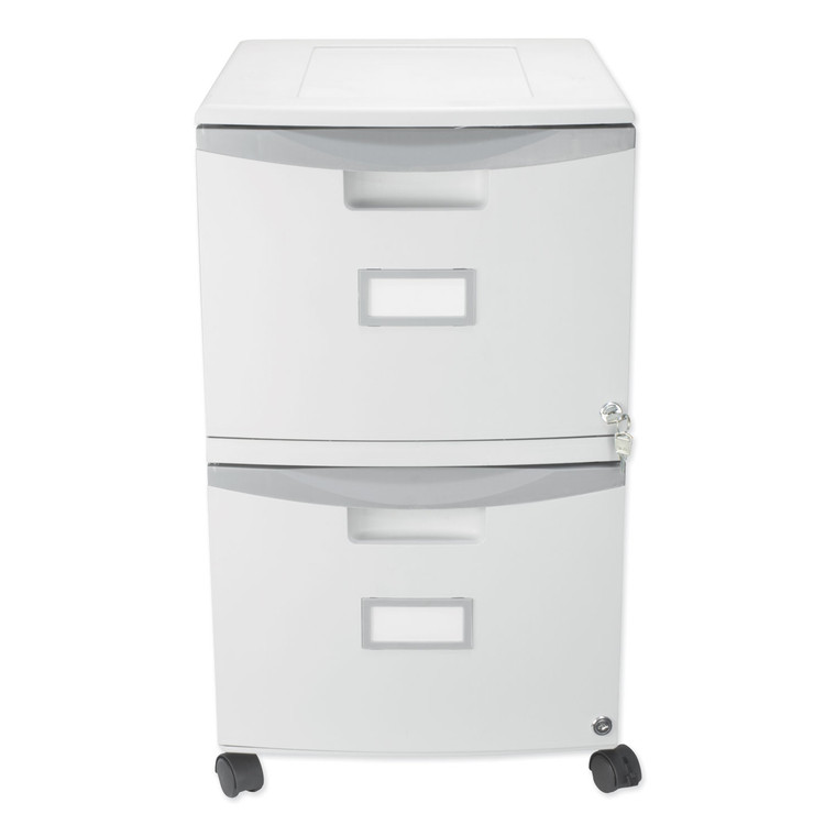 Two-Drawer Mobile Filing Cabinet, 2 Legal/letter-Size File Drawers, Gray, 14.75" X 18.25" X 26" - STX61310B01C