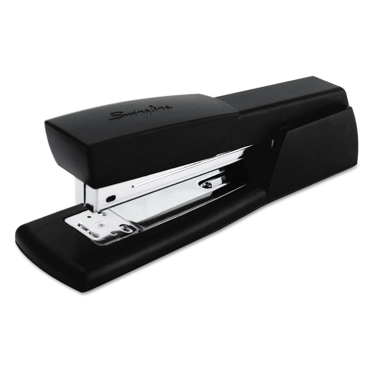 Light-Duty Full Strip Desk Stapler, 20-Sheet Capacity, Black - SWI40701