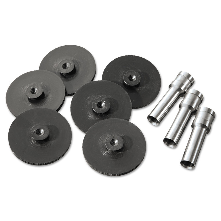 Replacement Head Punch Set, Three Heads/five Discs, 9/32 Diameter Hole, Gray - SWI74857