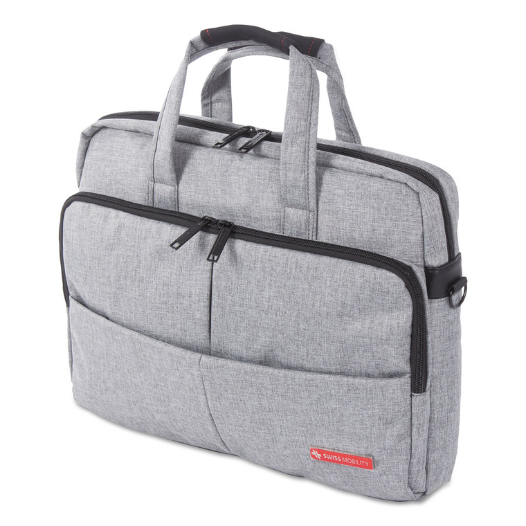 Sterling Slim Briefcase, Holds Laptops 15.6", 3" X 3" X 11.75", Gray - SWZEXB1068SMGRY