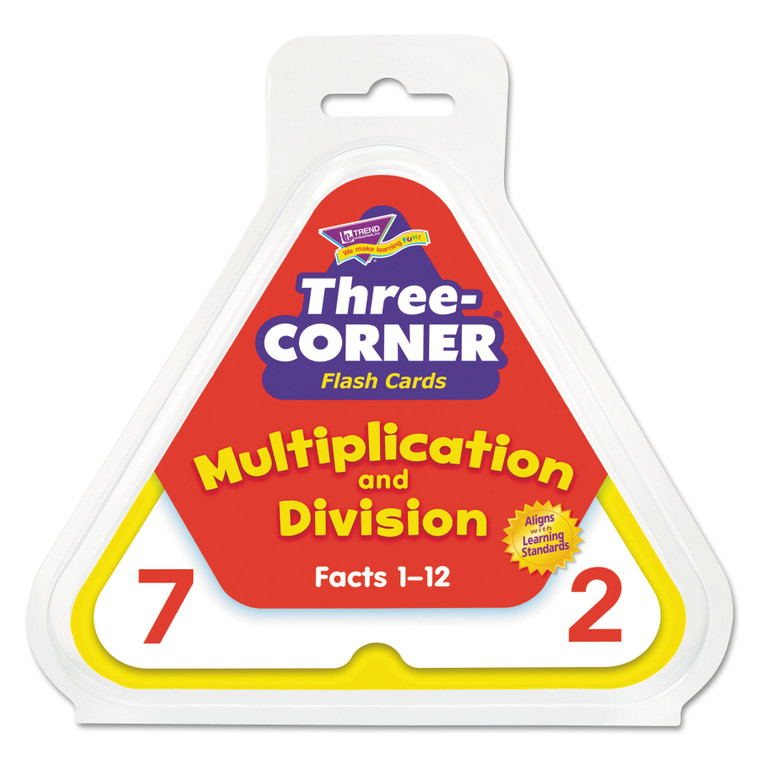 Three-Corner Flash Cards, Multiplication/division, 5.5 X 5.5, 48/set - TEPT1671