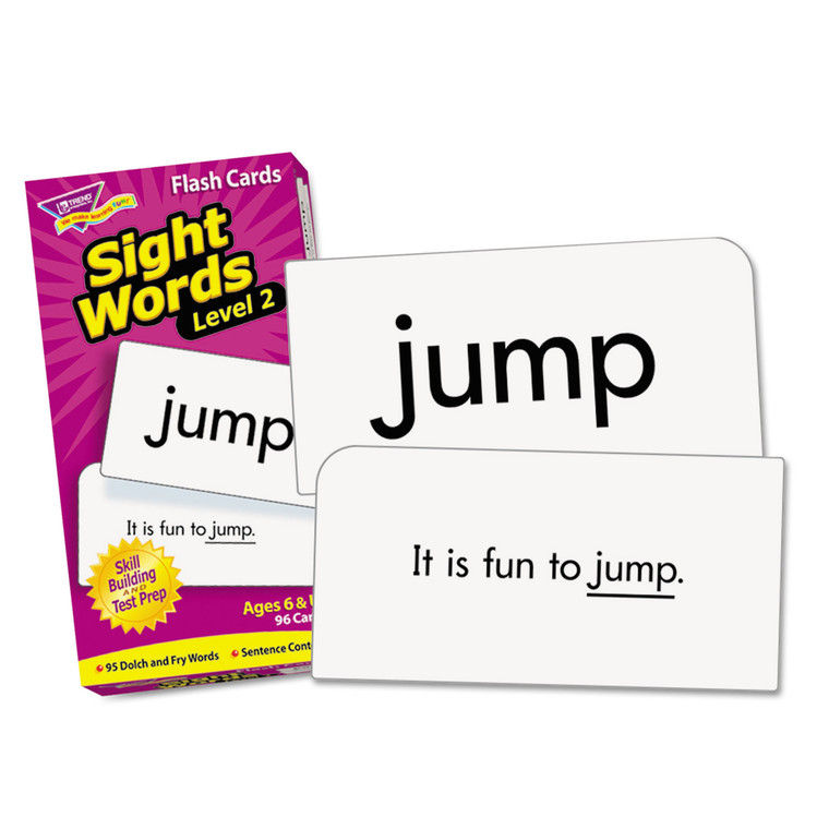 Skill Drill Flash Cards, Sight Words Set 2, 3 X 6, Black And White, 97/set - TEPT53018