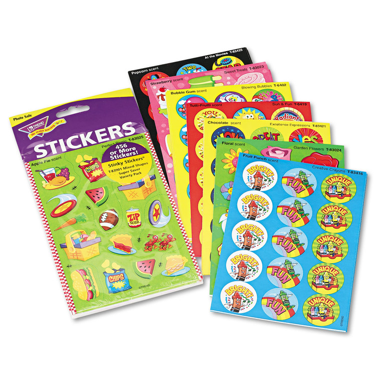 Stinky Stickers Variety Pack, Sweet Scents, Assorted Colors, 483/pack - TEPT83901