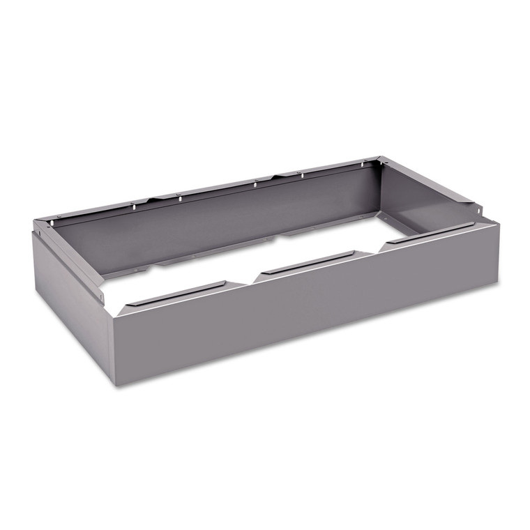 Three Wide Closed Locker Base, 36w X 18d X 6h, Medium Gray - TNNCLB3618MG