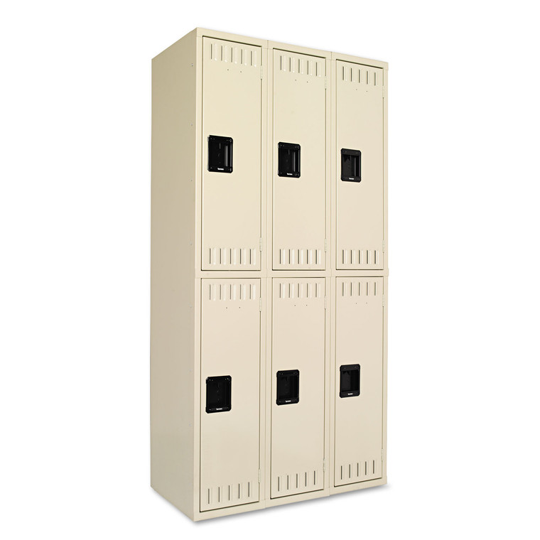 Double Tier Locker, Triple Stack, 36w X 18d X 72h, Sand - TNNDTS121836CSD