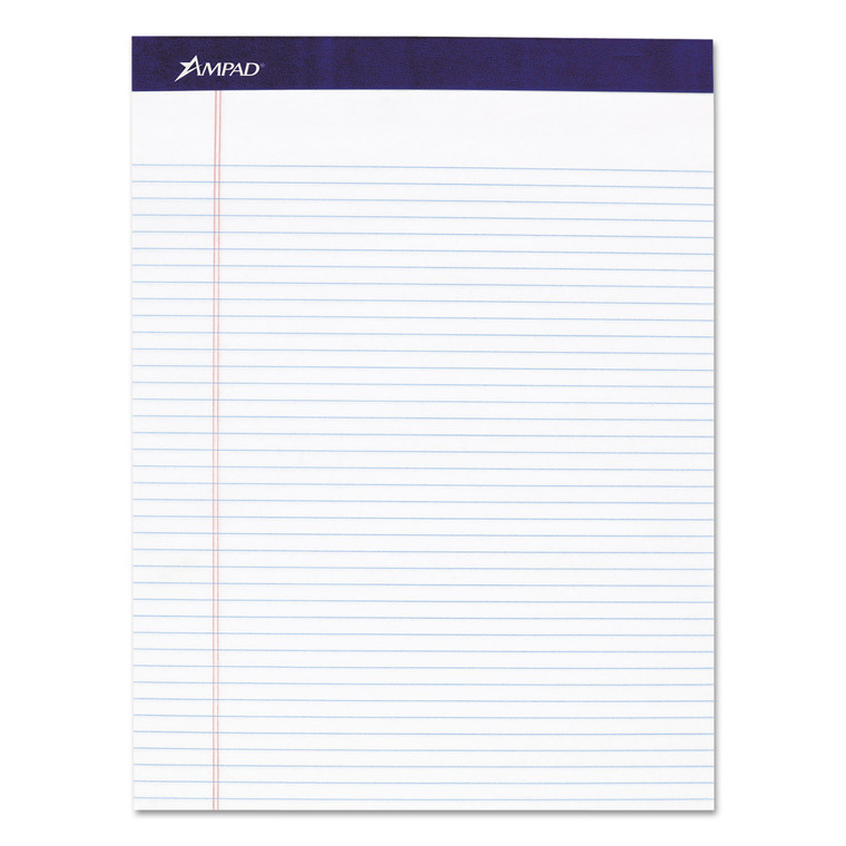 Legal Ruled Pads, Narrow Rule, 50 White 8.5 X 11.75 Sheets, 4/pack - TOP20315