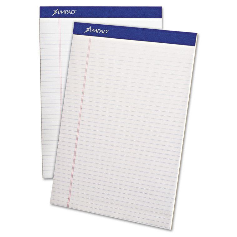 Perforated Writing Pads, Narrow Rule, 50 White 8.5 X 11.75 Sheets, Dozen - TOP20322