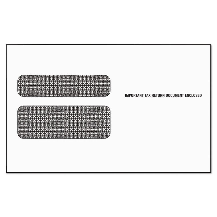 W-2 Laser Double Window Envelope, Commercial Flap, Self-Adhesive Closure, 5.63 X 9, White, 50/pack - TOP2219LESR