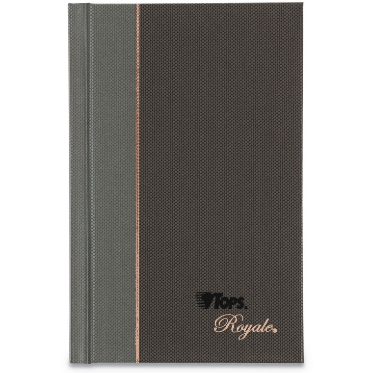 Royale Casebound Business Notebooks, 1 Subject, Medium/college Rule, Black/gray Cover, 5.5 X 3.5, 96 Sheets - TOP25229