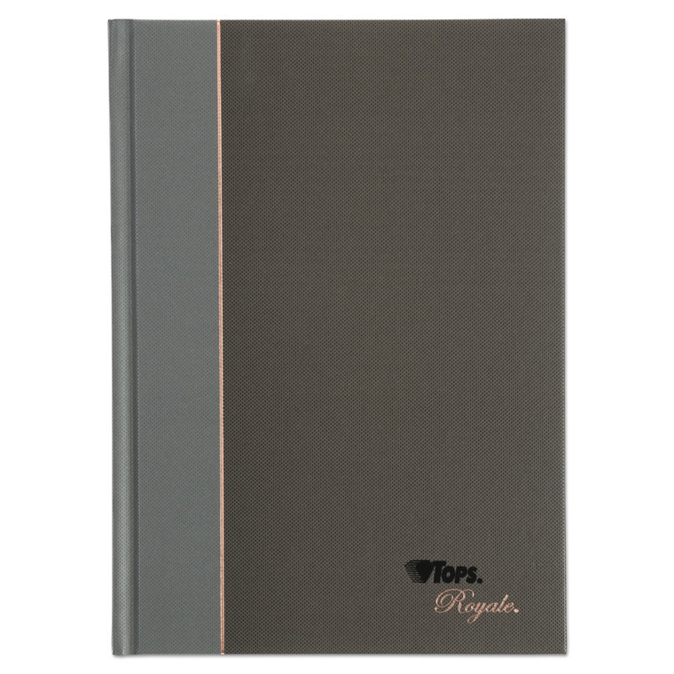 Royale Casebound Business Notebooks, 1 Subject, Medium/college Rule, Black/gray Cover, 8.25 X 5.88, 96 Sheets - TOP25230
