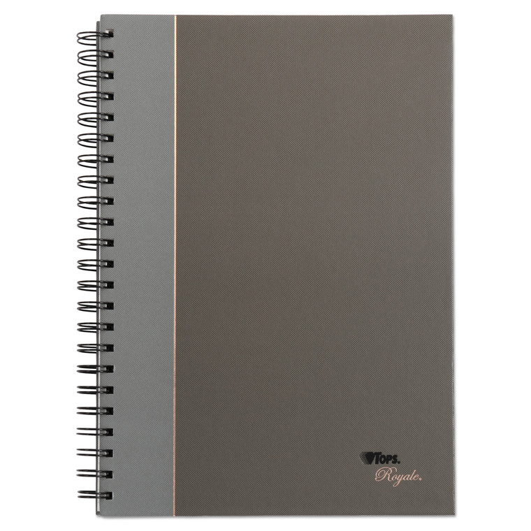 Royale Wirebound Business Notebooks, 1 Subject, Medium/college Rule, Black/gray Cover, 11.75 X 8.25, 96 Sheets - TOP25332