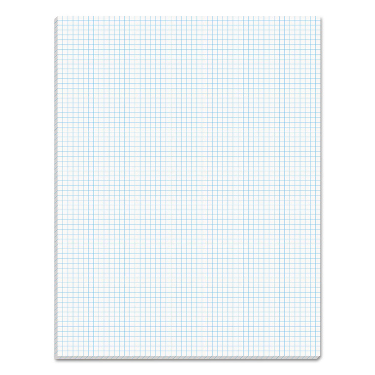 Quadrille Pads, Quadrille Rule (6 Sq/in), 50 White 8.5 X 11 Sheets - TOP33061