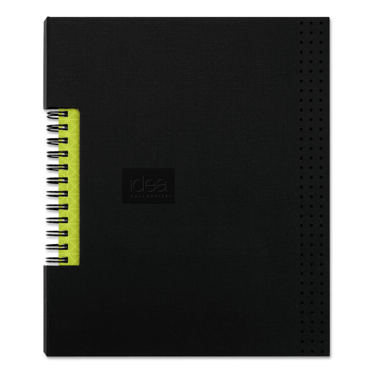 Idea Collective Professional Wirebound Hardcover Notebook, 1 Subject, Medium/college Rule, Black Cover, 8 X 5.5, 80 Sheets - TOP56897